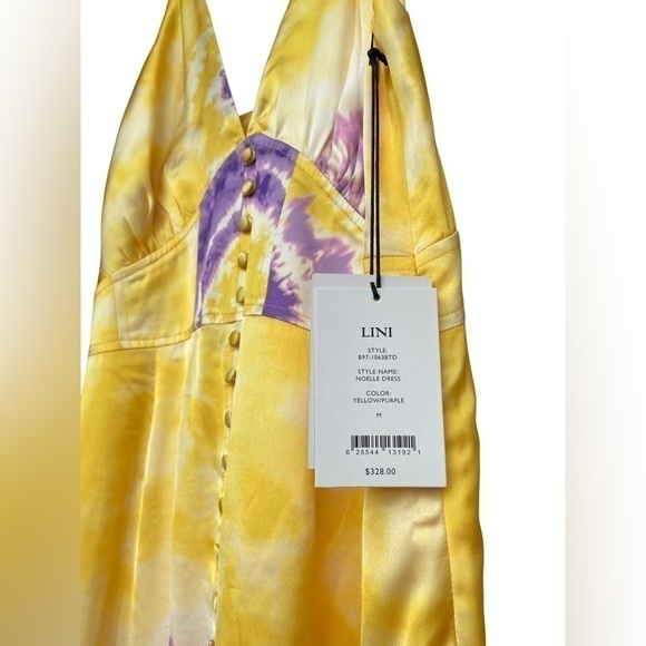 NWT LINI womens noelle satin V neck maxi dress - Picture 5 of 9